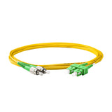 Low Loss 0.15dB SC/APC to FC/APC Single-mode Duplex Fiber Patch Cable | Corning SMF-28 Ultra Fiber | OS1/OS2 Compatible | OFNP Jacket