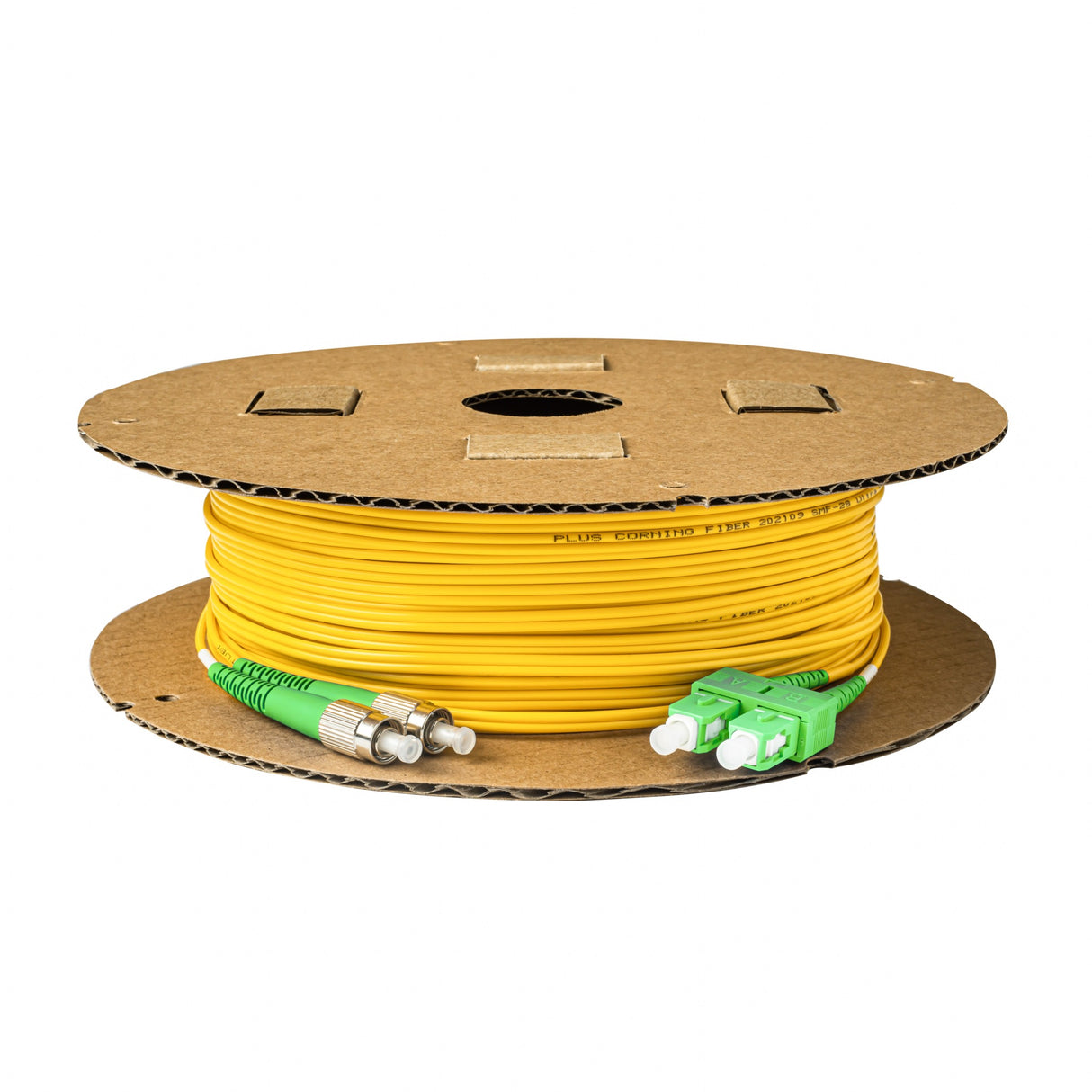 Low Loss 0.15dB SC/APC to FC/APC Single-mode Duplex Fiber Patch Cable | Corning SMF-28 Ultra Fiber | OS1/OS2 Compatible | OFNP Jacket