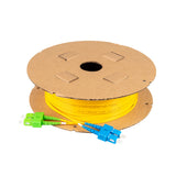 TAA Compliant Fiber Patch Cable | 0.2dB SC/APC to SC/UPC Single-mode Duplex | Corning SMF-28 Ultra Fiber | OS1/OS2 Compatible | OFNR Jacket