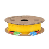 0.2dB SC/APC to SC/UPC Single-mode Duplex Fiber Patch Cable | Corning SMF-28 Ultra Fiber | Red and Black Boots | OS1/OS2 Compatible | OFNR Jacket