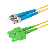 0.2dB SC/APC to ST/UPC Single-mode Duplex Fiber Patch Cable | Corning SMF-28 Ultra Fiber | OS1/OS2 Compatible | LSZH Jacket