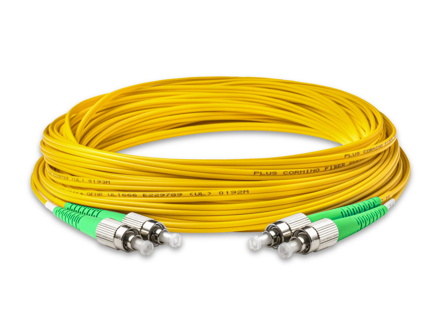 Ultra Low Loss 0.1dB FC/APC to FC/APC Single-mode Duplex Fiber Patch Cable | Corning SMF-28 Ultra Fiber | OS1/OS2 Compatible | LSZH Jacket