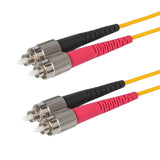 0.2dB FC/APC to FC/APC Single-mode Duplex Fiber Patch Cable | Corning SMF-28 Ultra Fiber | Red and Black Boots | OS1/OS2 Compatible | OFNR Jacket