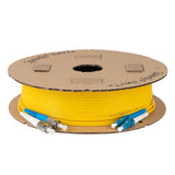 Ultra Low Loss 0.1dB LC/UPC to FC/UPC Single-mode Duplex Fiber Patch Cable | Corning SMF-28 Ultra Fiber | Blue and White Boots | OS1/OS2 Compatible | OFNR Jacket