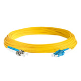 TAA Compliant Fiber Patch Cable | 0.2dB LC/UPC to ST/UPC Single-mode Duplex | Corning SMF-28 Ultra Fiber | OS1/OS2 Compatible | OFNP Jacket