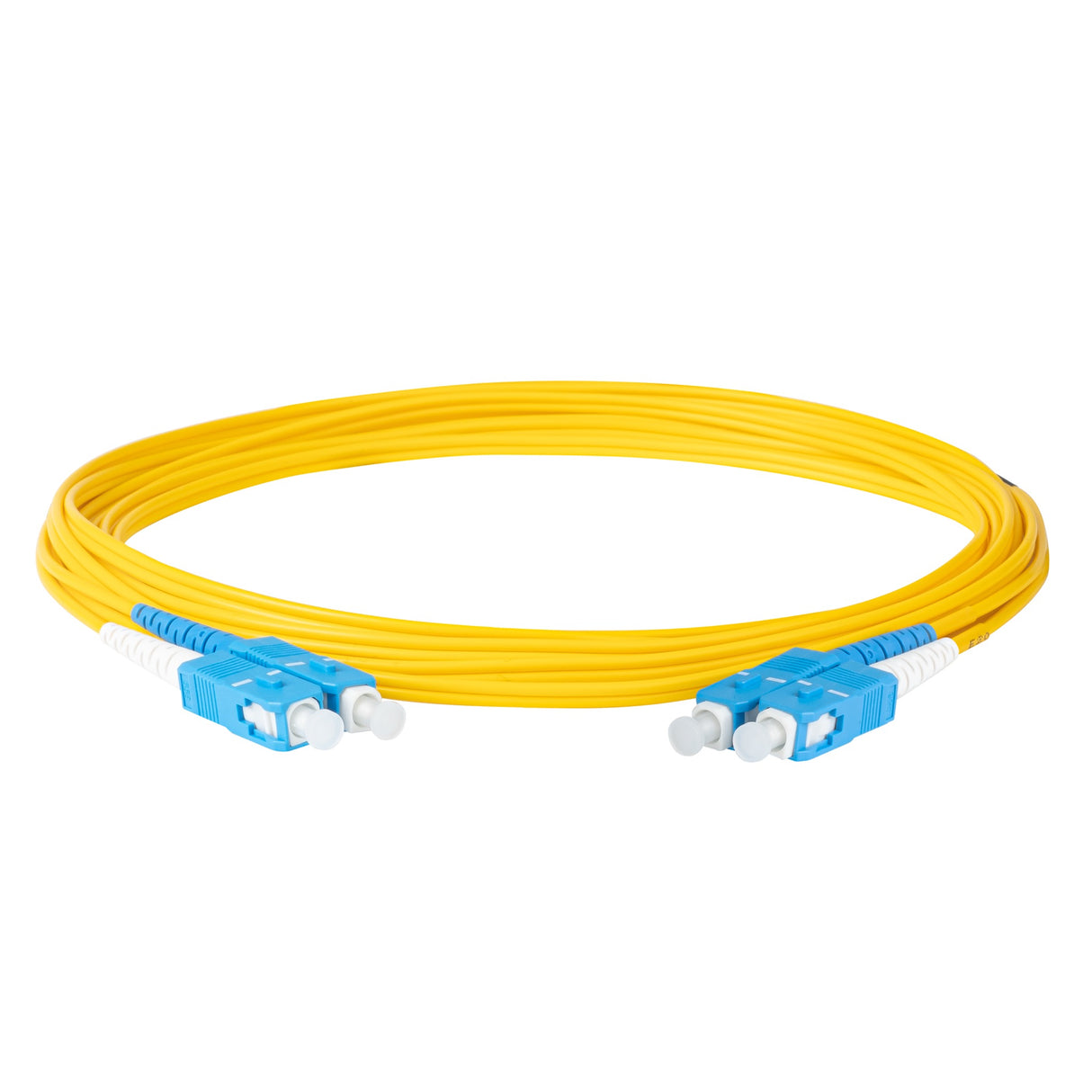 TAA Compliant Fiber Patch Cable | 0.2dB SC/UPC to SC/UPC Single-mode Duplex | Corning SMF-28 Ultra Fiber | OS1/OS2 Compatible | OFNP Jacket