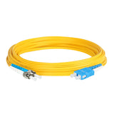TAA Compliant Fiber Patch Cable | 0.2dB SC/UPC to ST/UPC Single-mode Duplex | Corning SMF-28 Ultra Fiber | OS1/OS2 Compatible | OFNP Jacket