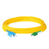 TAA Compliant Fiber Patch Cable | 0.2dB LC/APC to SC/UPC Single-mode Duplex | Corning SMF-28 Ultra Fiber | OS1/OS2 Compatible | OFNP Jacket
