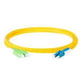 TAA Compliant Fiber Patch Cable | 0.2dB SC/APC to LC/UPC Single-mode Duplex | Corning SMF-28 Ultra Fiber | OS1/OS2 Compatible | OFNP Jacket