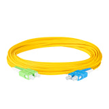 TAA Compliant Fiber Patch Cable | 0.2dB SC/APC to SC/UPC Single-mode Duplex | Corning SMF-28 Ultra Fiber | OS1/OS2 Compatible | OFNP Jacket