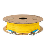Ultra Low Loss 0.1dB ST/UPC to ST/UPC Single-mode Duplex Fiber Patch Cable | Corning SMF-28 Ultra Fiber | Blue and White Boots | OS1/OS2 Compatible | OFNR Jacket