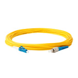 Low Loss 0.15dB LC/UPC to FC/UPC Single-mode Simplex Fiber Patch Cable | Corning SMF-28 Ultra Fiber | OS1/OS2 Compatible | OFNP Jacket