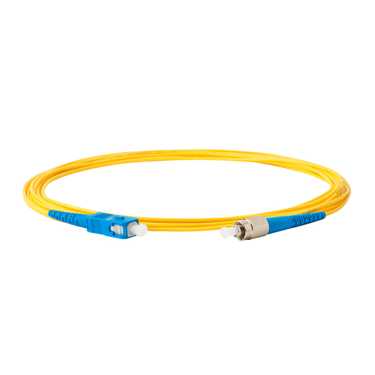 0.2dB Slim SC/UPC to FC/UPC Single-mode Simplex Fiber Patch Cable | Corning SMF-28 Ultra Fiber | OS1/OS2 Compatible | OFNR Jacket