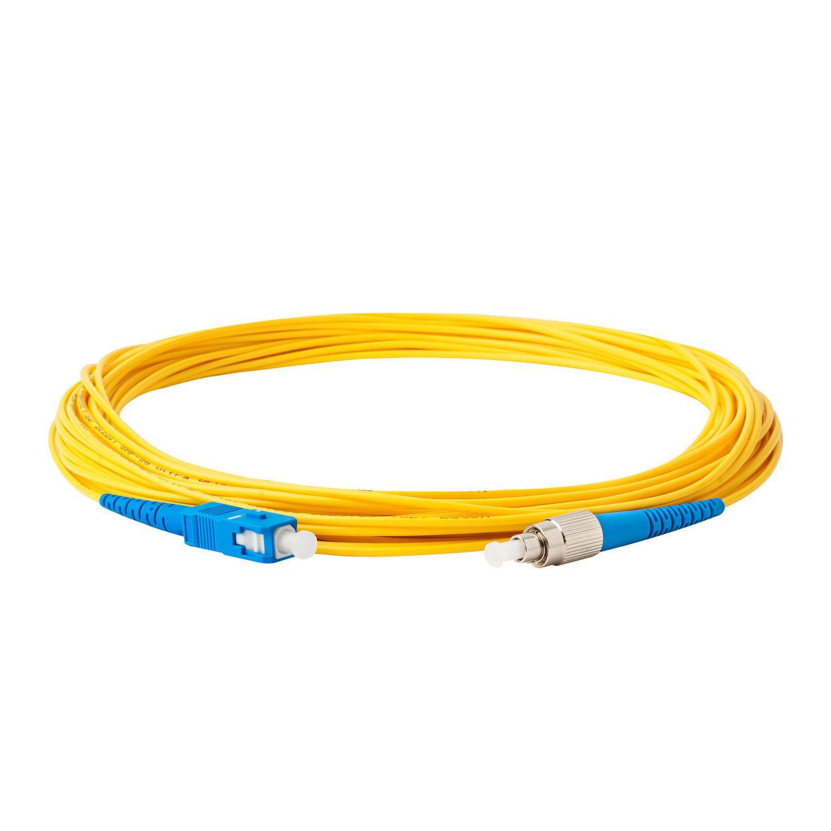 0.2dB Slim SC/UPC to FC/UPC Single-mode Simplex Fiber Patch Cable | Corning SMF-28 Ultra Fiber | OS1/OS2 Compatible | OFNR Jacket