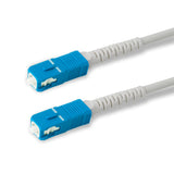 Low Loss 0.15dB SC / UPC to SC / UPC Single-mode Simplex Armored Fiber Patch Cable | Corning ClearCurve® LBL G657A2 Fiber | Ø3 mm White OFNP Jacket