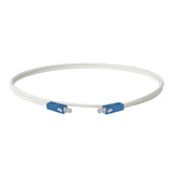Low Loss 0.15dB SC / UPC to SC / UPC Single-mode Simplex Armored Fiber Patch Cable | Corning ClearCurve® LBL G657A2 Fiber | Ø3 mm White OFNP Jacket