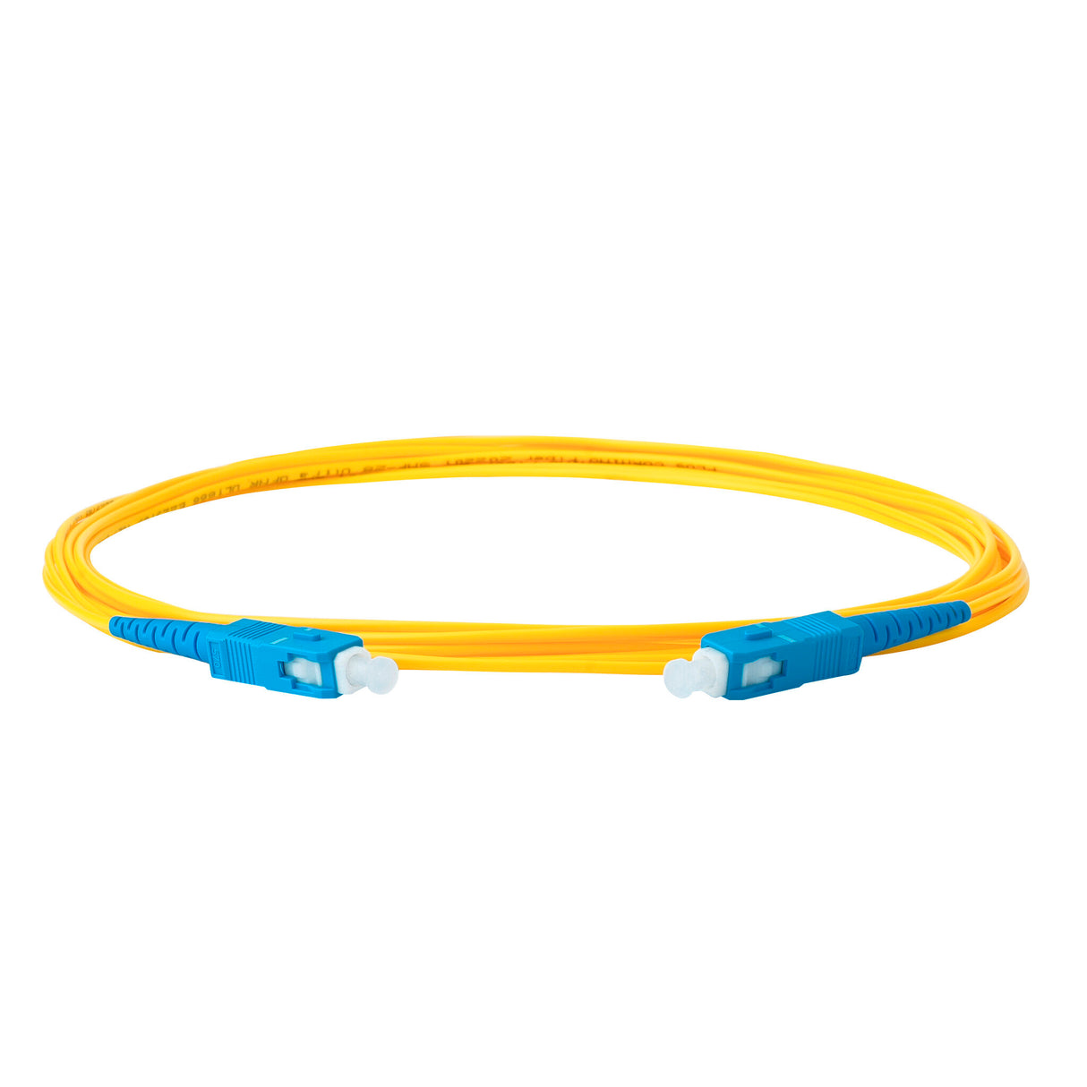 Low Loss 0.15dB SC/UPC to SC/UPC Single-mode Simplex Fiber Patch Cable | Corning SMF-28 Ultra Fiber | OS1/OS2 Compatible | LSZH Jacket