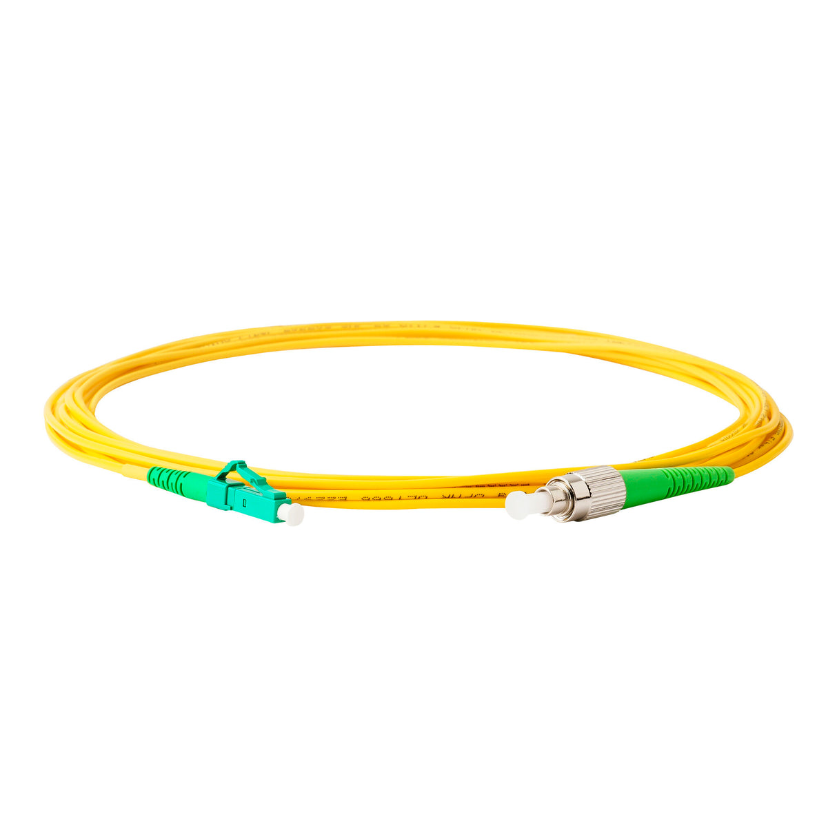 Ultra Low Loss 0.1dB Slim LC/APC to FC/APC Single-mode Simplex Fiber Patch Cable | Corning SMF-28 Ultra Fiber | OS1/OS2 Compatible | OFNR Jacket