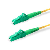 Ultra Low Loss 0.1dB Slim LC/APC to LC/APC Single-mode Simplex Fiber Patch Cable | Corning SMF-28 Ultra Fiber | OS1/OS2 Compatible | OFNR Jacket
