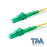 TAA Compliant Fiber Patch Cable | 0.2dB LC/APC to LC/APC Single-mode Simplex | Corning SMF-28 Ultra Fiber | OS1/OS2 Compatible | OFNP Jacket
