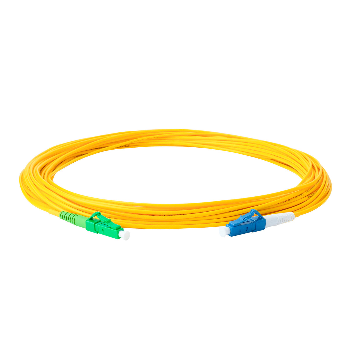 Ultra Low Loss 0.1dB Slim LC/APC to LC/UPC Single-mode Simplex Fiber Patch Cable | Corning SMF-28 Ultra Fiber | OS1/OS2 Compatible | OFNR Jacket