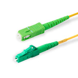 0.2dB Slim LC/APC to SC/APC Single-mode Simplex Fiber Patch Cable | Corning SMF-28 Ultra Fiber | OS1/OS2 Compatible | OFNR Jacket