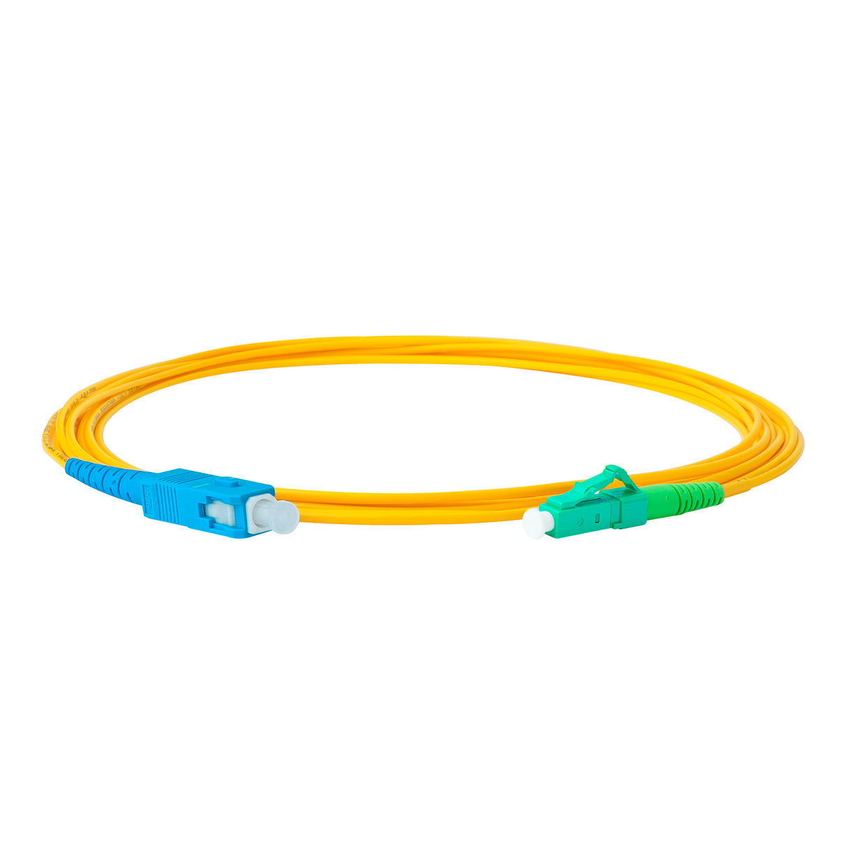 0.2dB Slim LC/APC to SC/UPC Single-mode Simplex Fiber Patch Cable | Corning SMF-28 Ultra Fiber | OS1/OS2 Compatible | OFNR Jacket