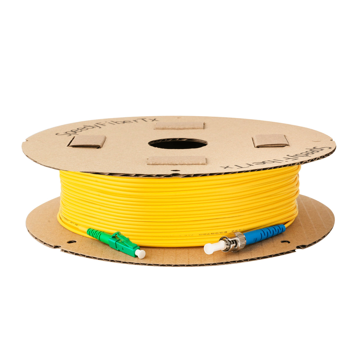 Low Loss 0.15dB LC/APC to ST/UPC Single-mode Simplex Fiber Patch Cable | Corning SMF-28 Ultra Fiber | OS1/OS2 Compatible | OFNR Jacket