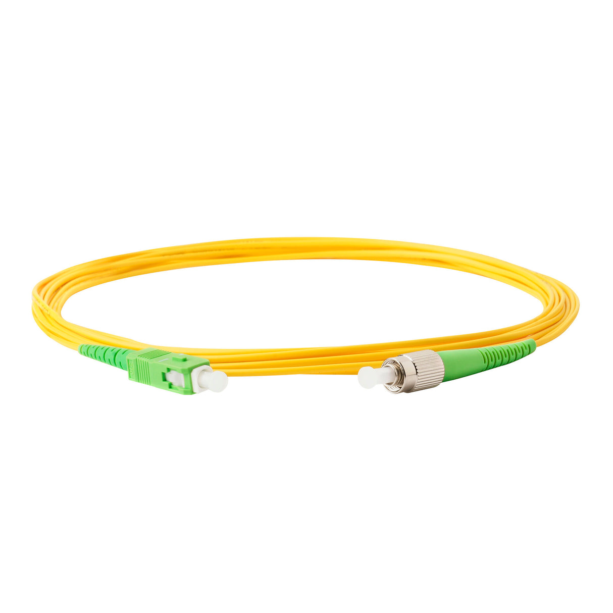 0.2dB Slim SC/APC to FC/APC Single-mode Simplex Fiber Patch Cable | Corning SMF-28 Ultra Fiber | OS1/OS2 Compatible | OFNR Jacket