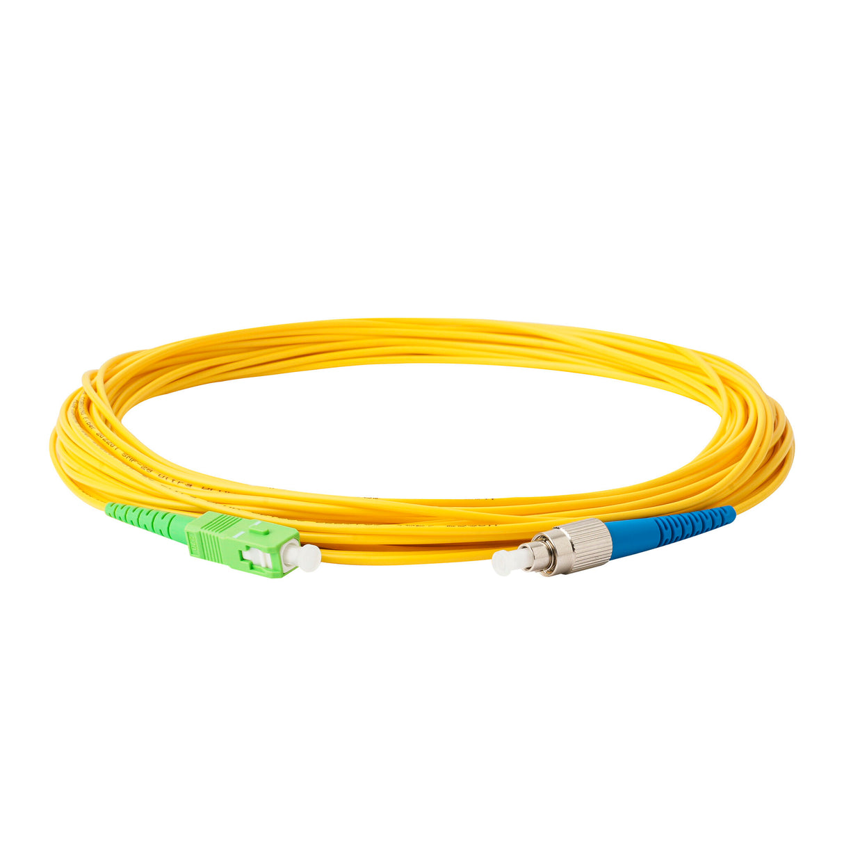0.2dB Slim SC/APC to FC/UPC Single-mode Simplex Fiber Patch Cable | Corning SMF-28 Ultra Fiber | OS1/OS2 Compatible | OFNR Jacket