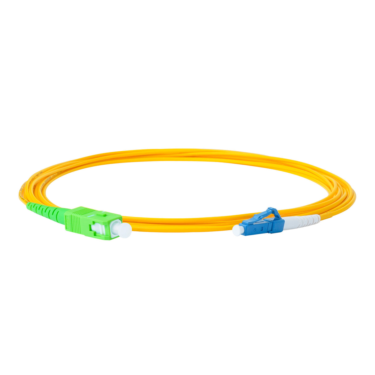 0.2dB Slim SC/APC to LC/UPC Single-mode Simplex Fiber Patch Cable | Corning SMF-28 Ultra Fiber | OS1/OS2 Compatible | OFNR Jacket