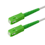 Low Loss 0.15dB SC / APC to SC / APC Single-mode Simplex Armored Fiber Patch Cable | Corning ClearCurve® LBL G657A2 Fiber | Ø3 mm White OFNP Jacket
