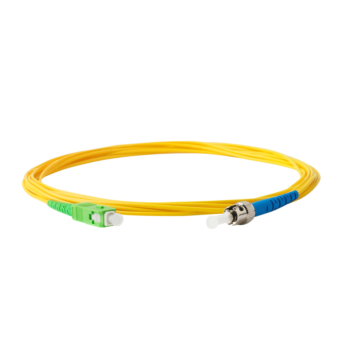 0.2dB Slim SC/APC to ST/UPC Single-mode Simplex Fiber Patch Cable | Corning SMF-28 Ultra Fiber | OS1/OS2 Compatible | OFNR Jacket
