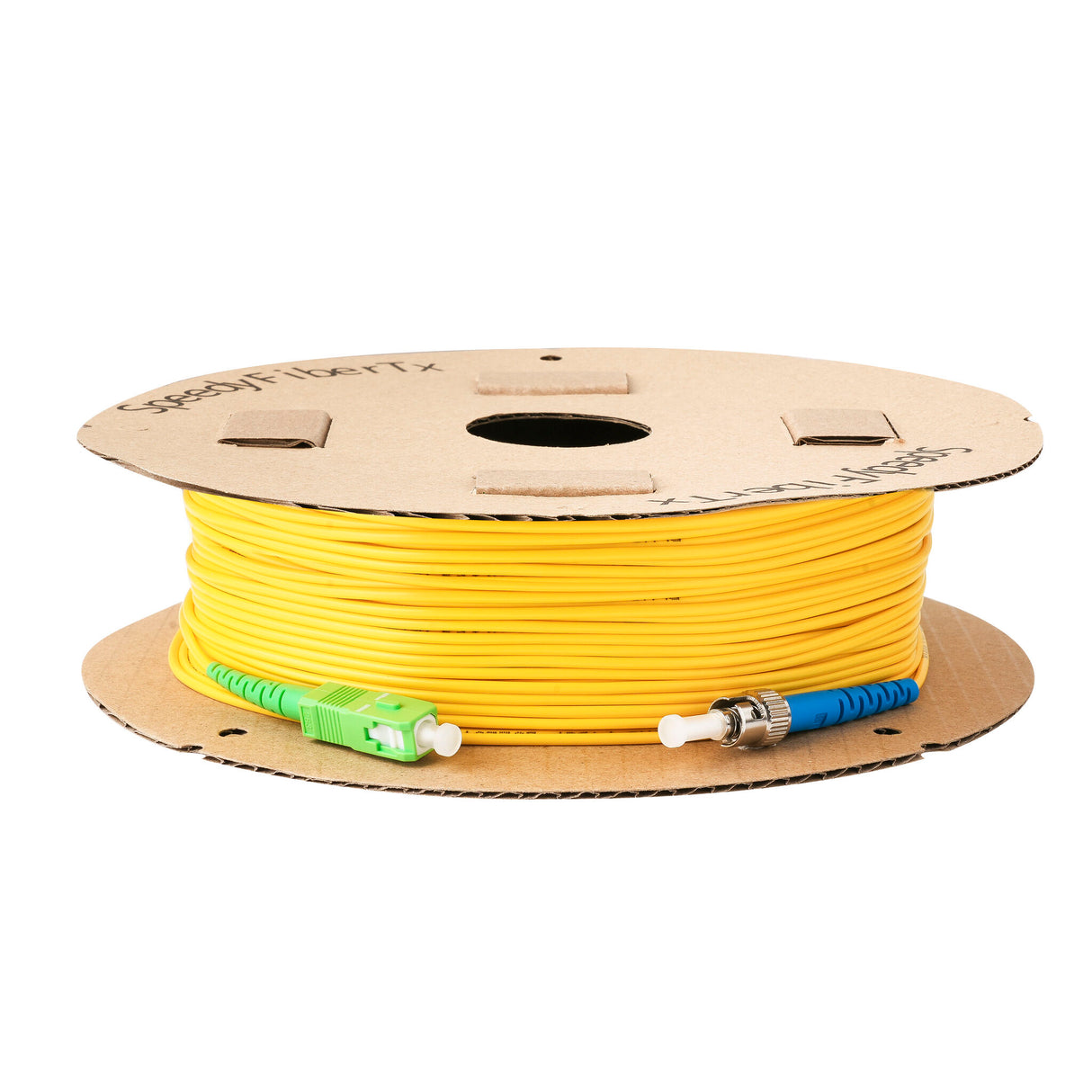 0.2dB Slim SC/APC to ST/UPC Single-mode Simplex Fiber Patch Cable | Corning SMF-28 Ultra Fiber | OS1/OS2 Compatible | OFNR Jacket