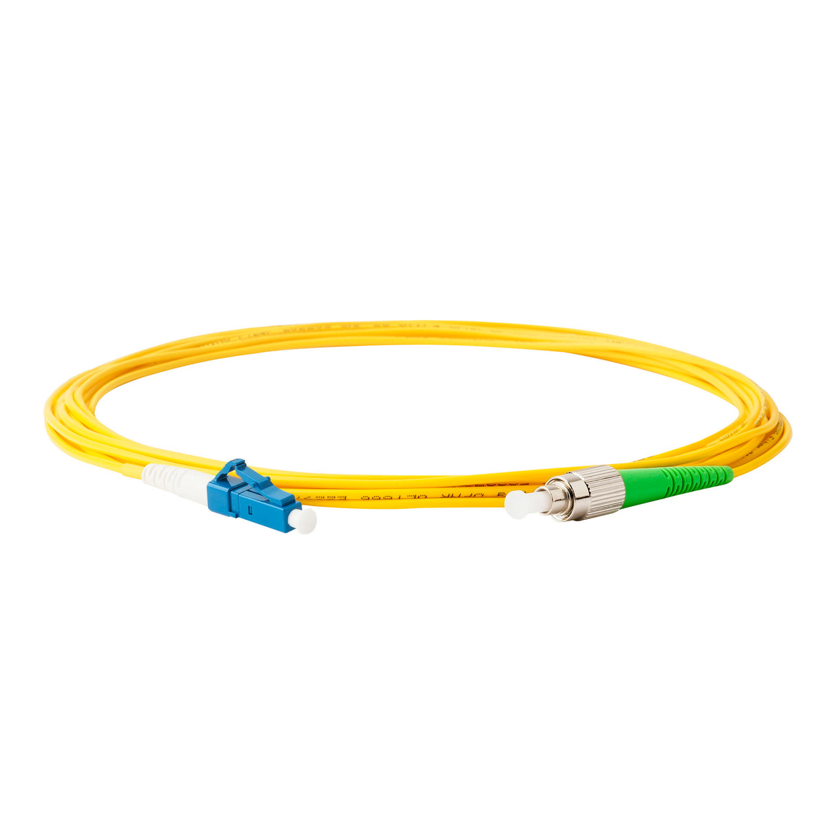 Low Loss 0.15dB FC/APC to LC/UPC Single-mode Simplex Fiber Patch Cable | Corning SMF-28 Ultra Fiber | OS1/OS2 Compatible | LSZH Jacket
