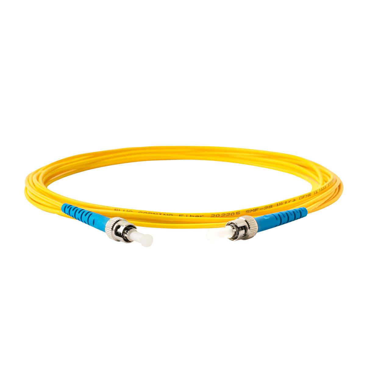 Low Loss 0.15dB ST/UPC to ST/UPC Single-mode Simplex Fiber Patch Cable | Corning SMF-28 Ultra Fiber | OS1/OS2 Compatible | OFNR Jacket