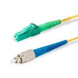Ultra Low Loss 0.1dB Slim LC/APC to FC/UPC Single-mode Simplex Fiber Patch Cable | Corning SMF-28 Ultra Fiber | OS1/OS2 Compatible | OFNR Jacket