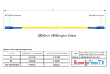 Ultra Low Loss 0.1dB Slim SC/UPC to SC/UPC Single-mode Simplex Fiber Patch Cable | Corning SMF-28 Ultra Fiber | OS1/OS2 Compatible | OFNR Jacket