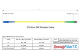 Ultra Low Loss 0.1dB Slim FC/APC to SC/UPC Single-mode Simplex Fiber Patch Cable | Corning SMF-28 Ultra Fiber | OS1/OS2 Compatible | OFNR Jacket