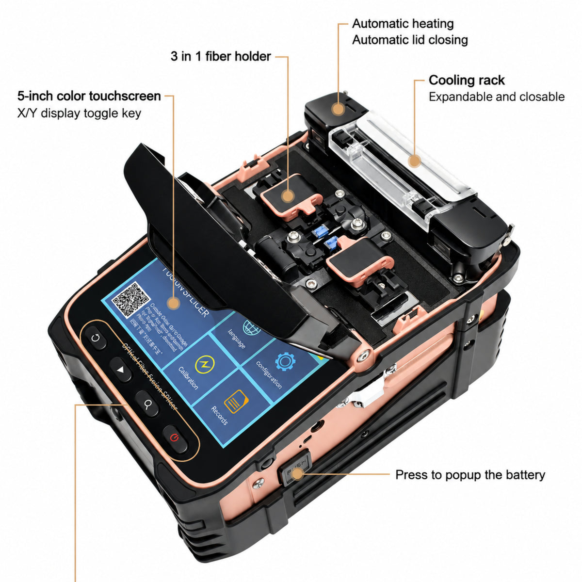 Signal Fire AI-12 Trunk-Line Fiber Fusion Splicer ( 6-Motor Core Alignment )