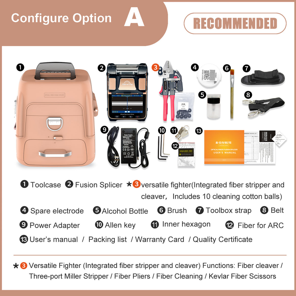 Signal Fire AI-12 Trunk-Line Fiber Fusion Splicer ( 6-Motor Core Alignment )