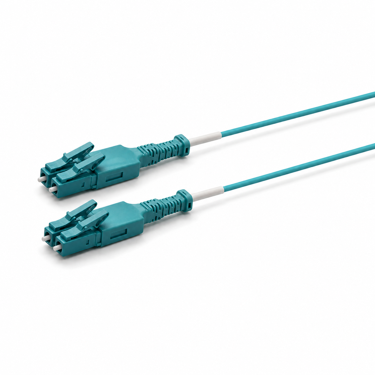 Easy-Pull Uniboot 0.2dB OM4 LC/UPC to LC/UPC Fiber Patch Cable | Corning OM4 Fiber | Aqua Connector | OFNR Jacket | Speedy Model A Easy-Pull Uniboot