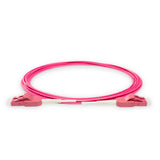 Uniboot 0.2dB OM4 LC/UPC to LC/UPC Fiber Patch Cable | Polarity Switchable | Corning OM4 Fiber | Magenta Connector | OFNR Jacket | Speedy Model A Uniboot