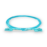 Push-Pull Tab Uniboot 0.2dB OM4 LC/UPC to LC/UPC Fiber Patch Cable | Polarity Switchable | Corning OM4 Fiber | Aqua Connector | OFNP Jacket | Speedy Model A Push-Pull Tab Uniboot