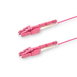 Push-Pull Tab Uniboot 0.2dB OM4 LC/UPC to LC/UPC Fiber Patch Cable | Polarity Switchable | Corning OM4 Fiber | Magenta Connector | OFNR Jacket | Speedy Model A Push-Pull Tab Uniboot