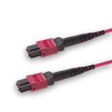 12-Fiber Elite Non-Pinned MTP/UPC to Non-Pinned MTP/UPC Jumper Cable | Corning ClearCurve OM4 Multimode Optical Fiber | Type A, Magenta MTP Connector, Magenta OFNP Cable Jacket