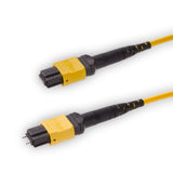 12-Fiber Elite Pinned MTP/APC to Non-Pinned MTP/APC Jumper Cable | Corning SMF-28 Ultra Single-mode Optical Fiber | OS1/OS2 Compatible | Type B, Yellow MTP Connector, Yellow LSZH Cable Jacket